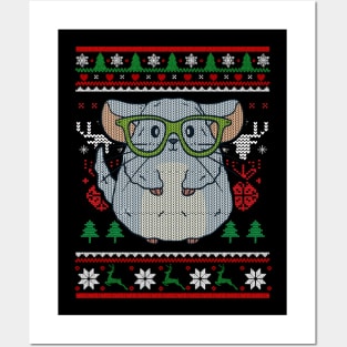 Chinchilla Ugly Christmas Chinchillas Lovers Gift Posters and Art